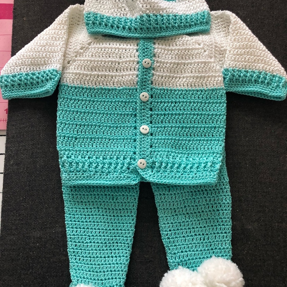 Baby boy crochet outfit